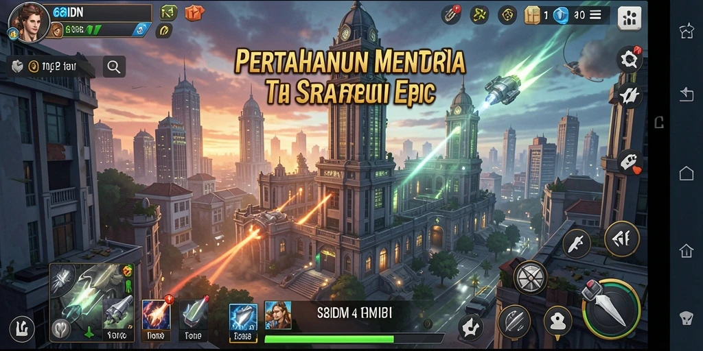 Screenshot gameplay 68IDN yang menunjukkan menara yang berperang.