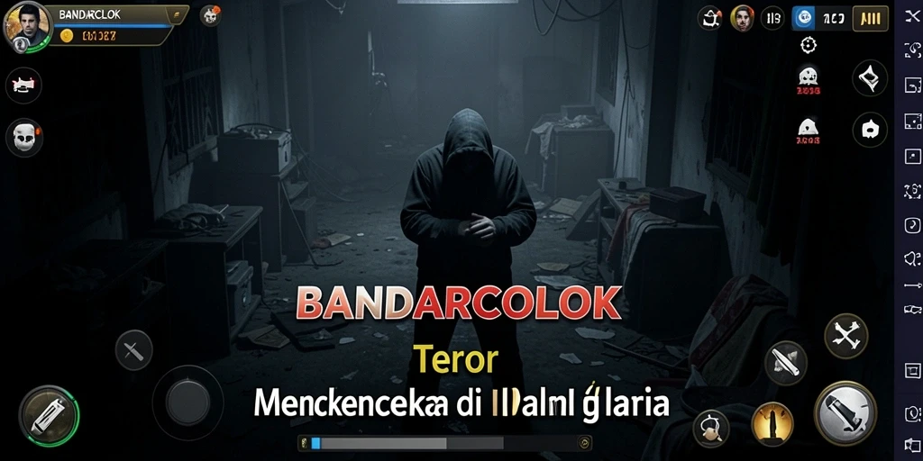 Tampilan gameplay BANDARCOLOK yang mencekam dan penuh ketegangan.