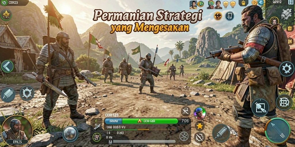 Screenshot gameplay CERI123 dengan aksi strategis yang mendebarkan.