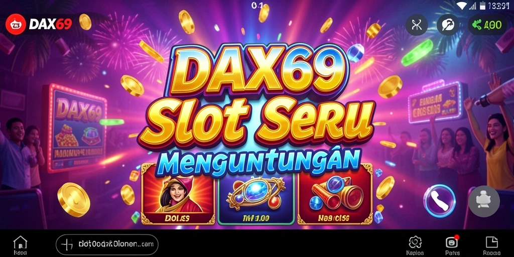 Tampilan gameplay Slot yang menarik dan penuh warna di DAX69.