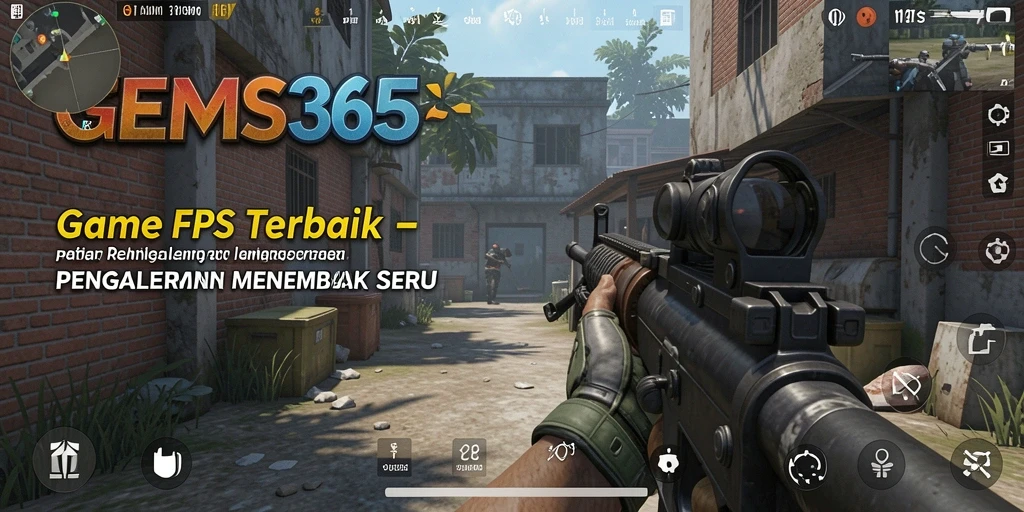 Gameplay menegangkan di arena FPS GEMS365.