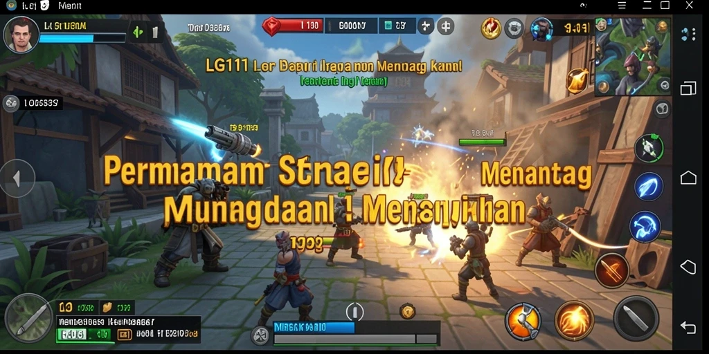 Tampilan utama gameplay <strong>LG111</strong> menunjukkan pertempuran strategi yang intens dan mendebarkan.