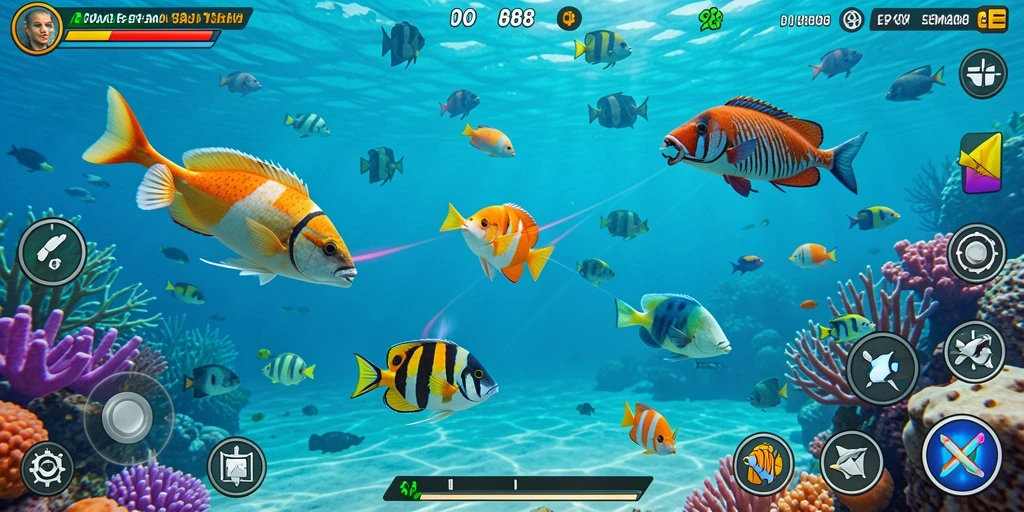 Tampilan gameplay seru LPO88 dengan ikan beragam.
