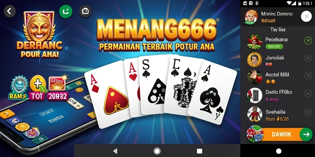 Tampilan menarik gameplay domino di MENANG666.