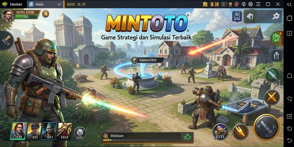 Tangkapan layar gameplay MINTOTO menampilkan aksi strategis yang mendebarkan.