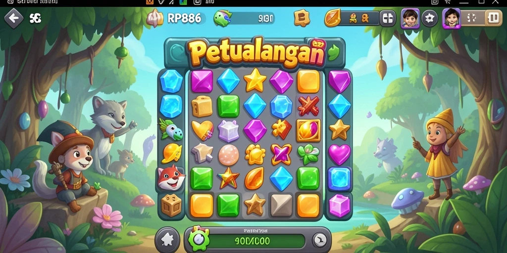 Tampilan gameplay RP886 yang seru dan penuh warna.