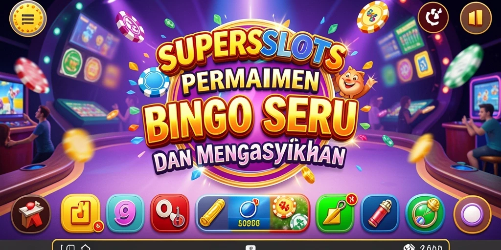 Screenshot menampilkan gameplay Bingo yang seru di SUPERSLOTS.