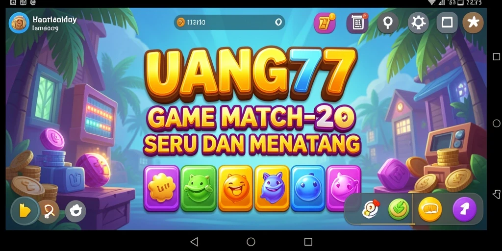 Gameplay seru UANG77 dengan tantangan Match-3 yang menarik.