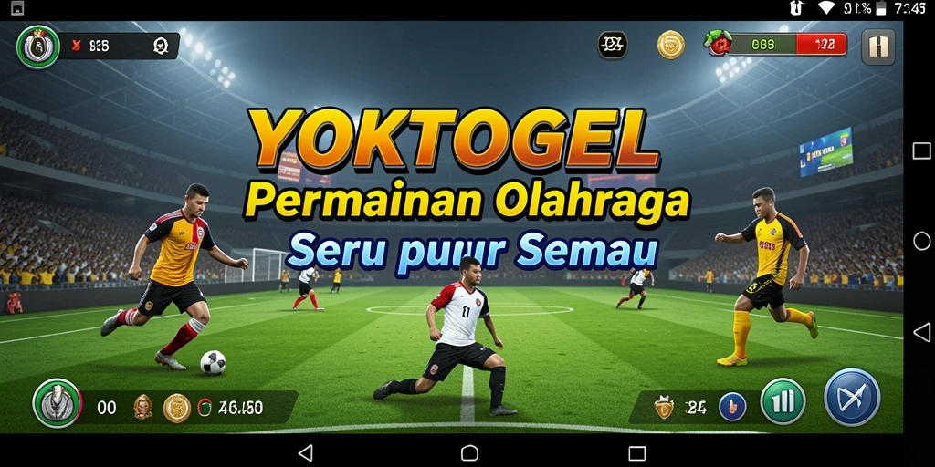 Tampilan gameplay seru dalam YOKTOGEL menampilkan berbagai cabang olahraga.