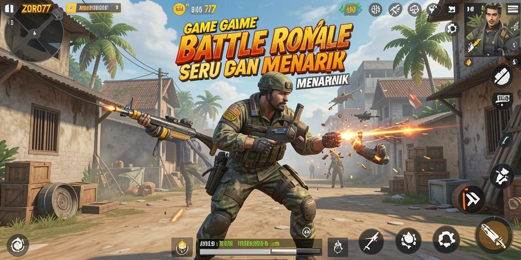 Tampilan gameplay ZORO77 yang menegangkan dan penuh aksi.